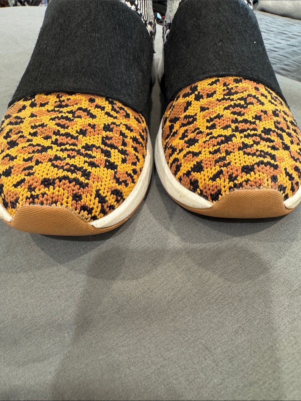 Mark Nason Slip-On Sneakers in Black and Yellow Knit - Picture 6 of 7